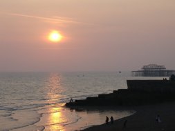 sunset in Brighton