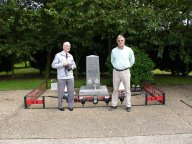 veteran of 630 Squadron, memorial to 57 and 630 Squadrons, East Kirkby