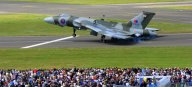 Avro Vulcan XH558 landing at Farnborough International Airshow July 2008