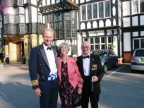 dinner guests outside Petwood Hotel