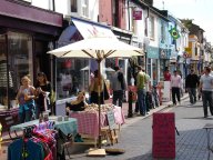 North Laine on a busy Sunday afternoon