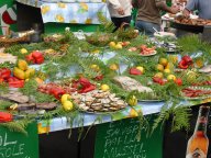 food stall by the harbour during La Carnaval