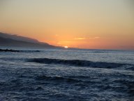 sunset looking out from Playa Jardín